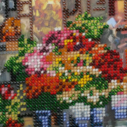 DIY Bead Embroidery Kit "After the rain" 13.8"x9.4" / 35.0x24.0 cm