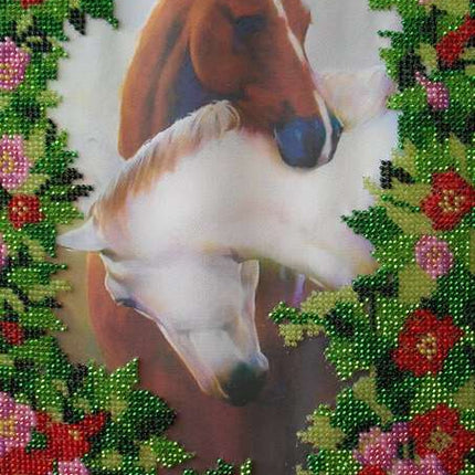 DIY Bead Embroidery Kit "Love" 7.9"x9.8" / 20.0x25.0 cm