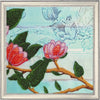 DIY Bead Embroidery Kit "Magnolia Branch 3" 10.2"x10.2" / 26.0x26.0 cm