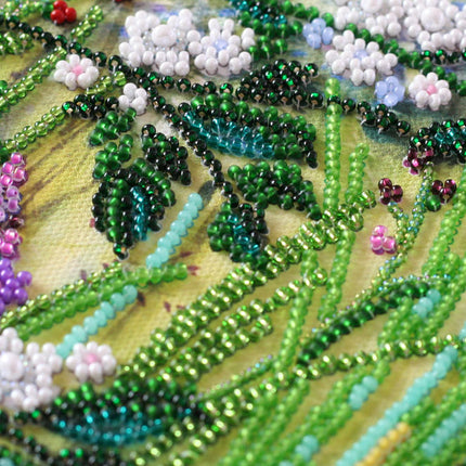 DIY Bead Embroidery Kit "Music of herbs" 16.5"x10.2" / 42.0x26.0 cm