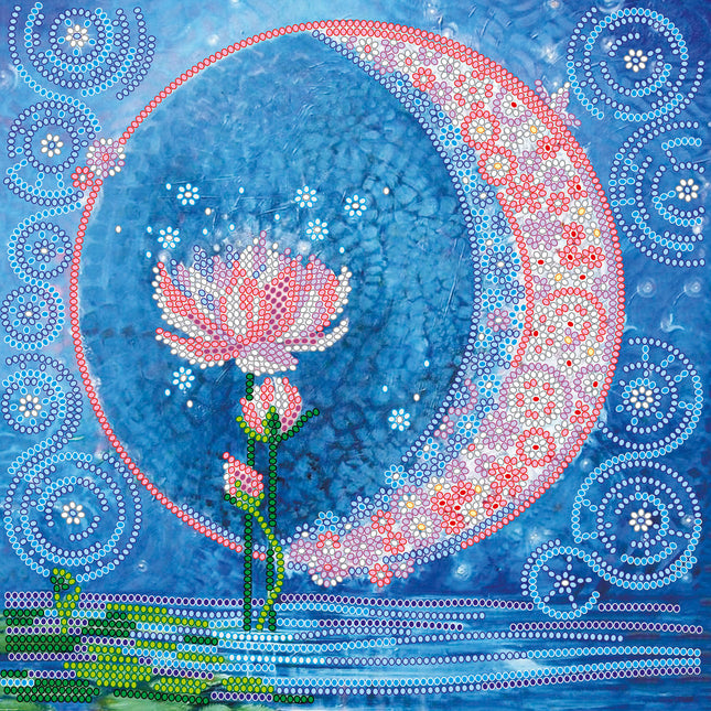 Canvas for bead embroidery "Water queen" 7.9"x7.9" / 20.0x20.0 cm