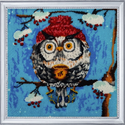 DIY Bead Embroidery Kit "Rowan Tea" 10.6"x11.0" / 27.0x28.0 cm