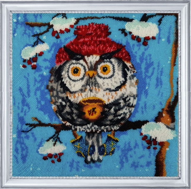 DIY Bead Embroidery Kit "Rowan Tea" 10.6"x11.0" / 27.0x28.0 cm