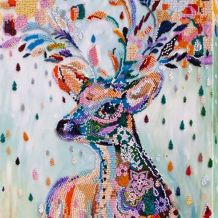 DIY Bead Embroidery Kit "Noble  deer" 12.2"x16.1" / 31.0x41.0 cm