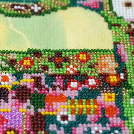 DIY Bead Embroidery Kit "Summer tree of life" 9.1"x18.1" / 23.0x46.0 cm