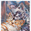 DIY Bead Embroidery Kit "Purring" 12.6"x18.5" / 32.0x47.0 cm