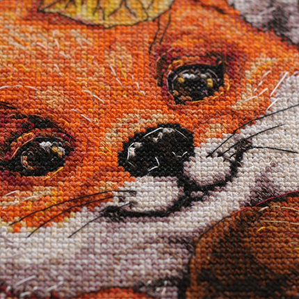 DIY Cross Stitch Kit "First autumn" 9.4"x14.2"