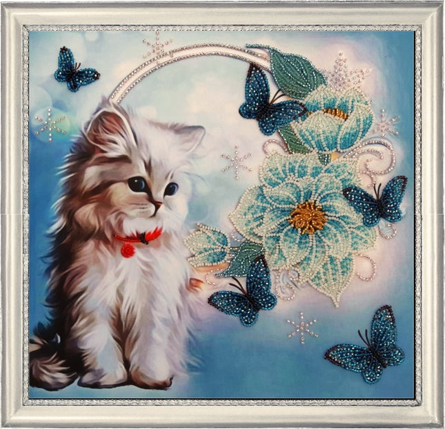 DIY Bead Embroidery Kit "Fantasy" 10.6"x11.0" / 27.0x28.0 cm