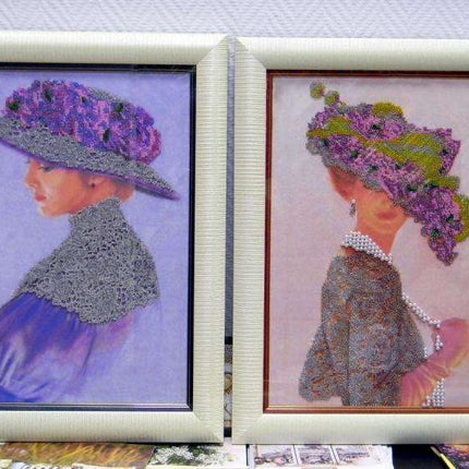 DIY Bead Embroidery Kit "Elizabeth" 11.0"x15.7" / 28.0x40.0 cm