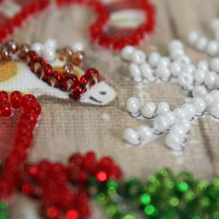 DIY Bead Embroidery Kit "Children's holiday"  5.9"x5.9" / 15.0x15.0 cm