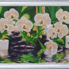 DIY Bead Embroidery Kit "White Orchids" 10.2"x13.8" / 26.0x35.0 cm