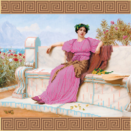Canvas for bead embroidery "Beautiful Galatea" 11.8"x11.8" / 30.0x30.0 cm