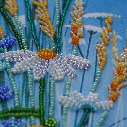 DIY Bead Embroidery Kit "Chamomile etude-1" 5.9"x23.6" / 15.0x60.0 cm