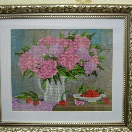 Canvas for bead embroidery "Bouquet of Peonies" 11.8"x9.4" / 30.0x24.0 cm