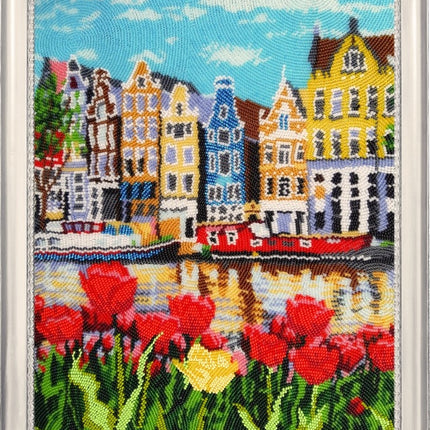 Bead DIY Embroidery Kit "Amsterdam" 13.8"x10.6"/ 35.0x27.0 cm