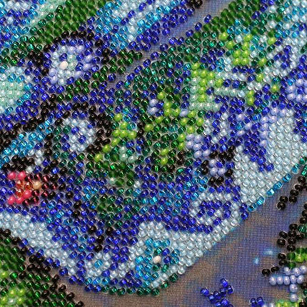 DIY Bead Embroidery Kit "Turquoise" 11.8"x11.8" / 30.0x30.0 cm