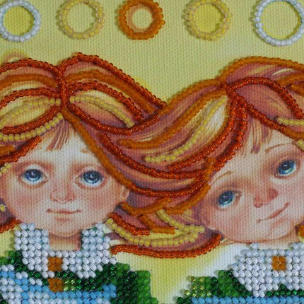 DIY Bead Embroidery Kit "Good Morning!" 9.1"x9.1" / 23.0x23.0 cm