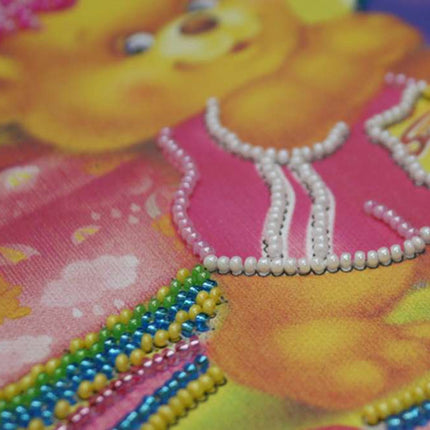 DIY Bead Embroidery Kit "Morning exercise"  5.9"x5.9" / 15.0x15.0 cm