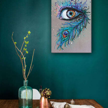 DIY Bead Embroidery Kit "Royal gaze" 10.6"x14.6" / 27.0x37.0 cm