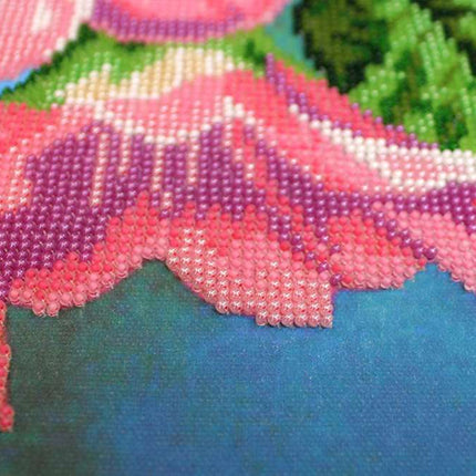 DIY Bead Embroidery Kit "Mallow" 12.6"x22.0" / 32.0x56.0 cm