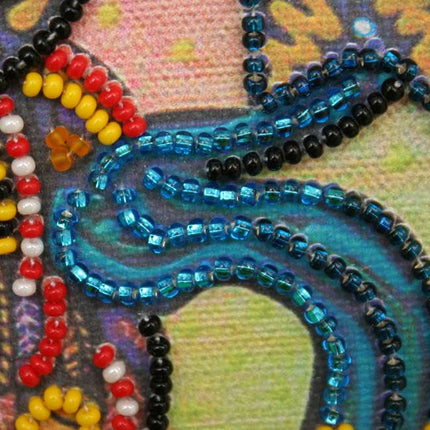 DIY Bead Embroidery Kit "Snoozing"  5.9"x5.9" / 15.0x15.0 cm