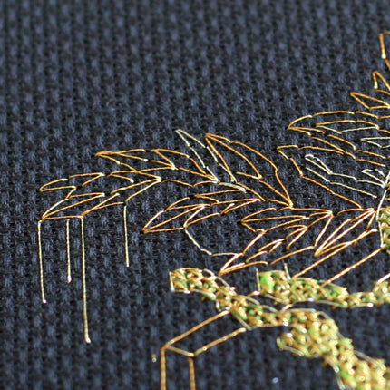 DIY Cross Stitch Kit "Golden Beetle" 5.5"x7.1"