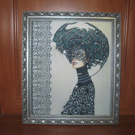 DIY Bead Embroidery Kit "Morgana" 10.2"x11.8" / 26.0x30.0 cm