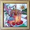 Canvas for bead embroidery "Easter Sunday" 7.9"x7.9" / 20.0x20.0 cm