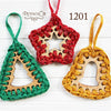 DIY Cross stitch kit on wood "Christmas toys" 5.1x3.7 in, 5.1x4.7 in / 13.0x9.5 cm, 13.0x12.0 cm