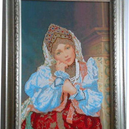 DIY Bead Embroidery Kit "Nastenka" 11.8"x17.7" / 30.0x45.0 cm