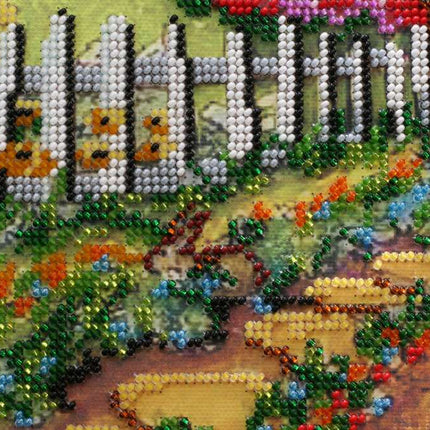 DIY Bead Embroidery Kit "Fabulous autumn" 11.8"x11.8" / 30.0x30.0 cm