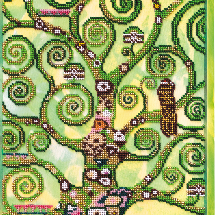 DIY Bead Embroidery Kit "Summer tree of life" 9.1"x18.1" / 23.0x46.0 cm