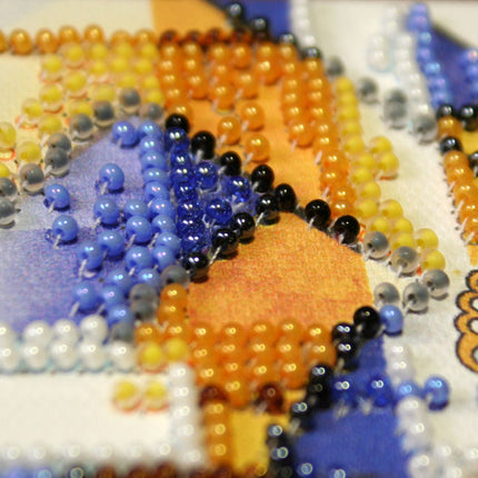 DIY Bead Embroidery Kit "FC Real Madrid"  5.9"x5.9" / 15.0x15.0 cm
