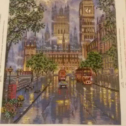 DIY Bead Embroidery Kit "s Big City lights" 12.6"x16.9" / 32.0x43.0 cm