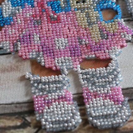 DIY Bead Embroidery Kit "Meeting in the cafe" 11.8"x14.8" / 30.0x37.5 cm