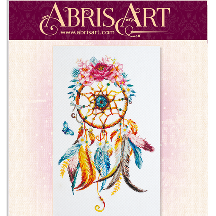 DIY Cross Stitch Kit "Catch the spring!" 9.4"x15.0"