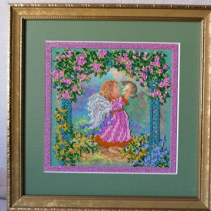 Canvas for bead embroidery "At Dawn" 7.9"x7.9" / 20.0x20.0 cm