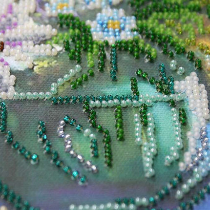 DIY Bead Embroidery Kit "Morning aroma" 11.8"x11.8" / 30.0x30.0 cm