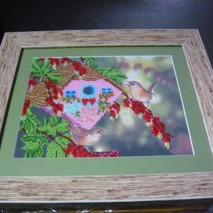 DIY Bead Embroidery Kit "In the garden – 2" 9.8"x7.9" / 25.0x20.0 cm