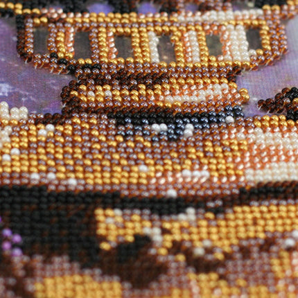 DIY Bead Embroidery Kit "At the samovar" 11.8"x14.6" / 30.0x37.0 cm
