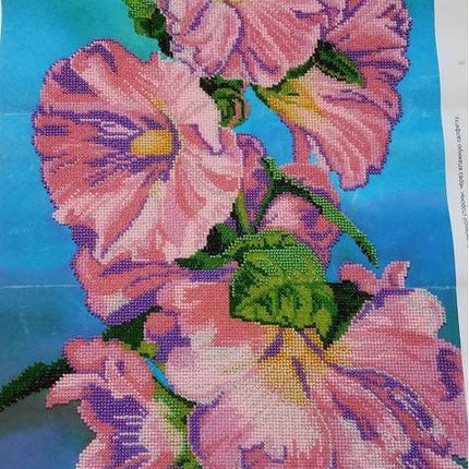 DIY Bead Embroidery Kit "Mallow" 12.6"x22.0" / 32.0x56.0 cm