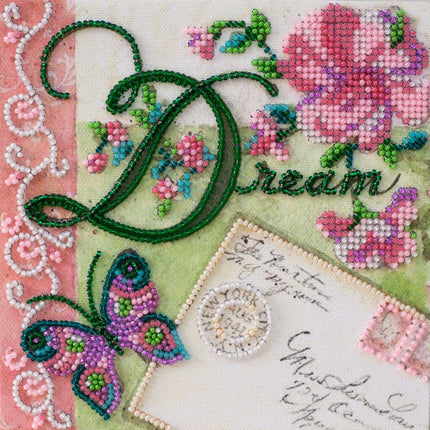 DIY Bead Embroidery Kit "Dream"  5.9"x5.9" / 15.0x15.0 cm