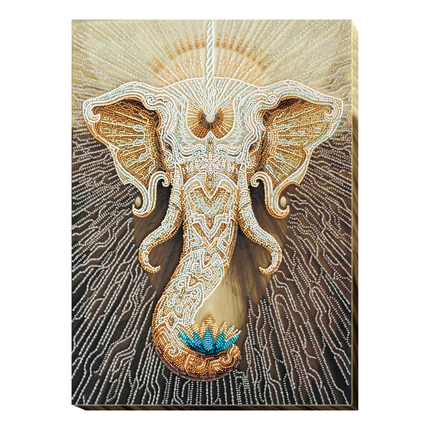 DIY Bead Embroidery Kit "White" 12.2"x16.9" / 31.0x43.0 cm