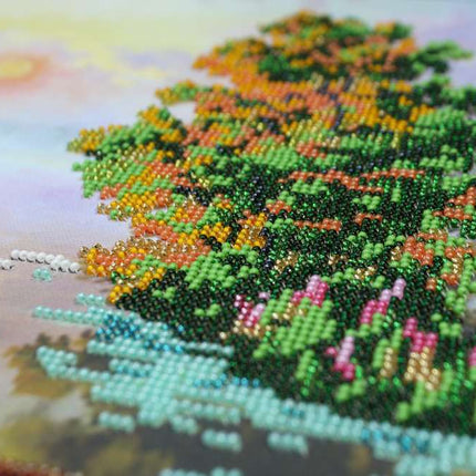 DIY Bead Embroidery Kit "Morning haze" 19.7"x11.8" / 50.0x30.0 cm
