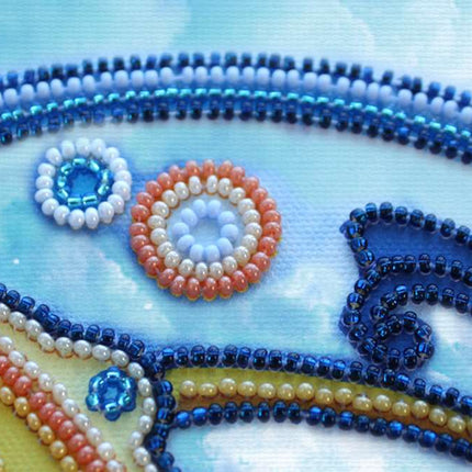 DIY Bead Embroidery Kit "Libra" 8.7"x8.7" / 22.0x22.0 cm