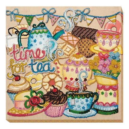 DIY Bead Embroidery Kit "Crazy tea party"