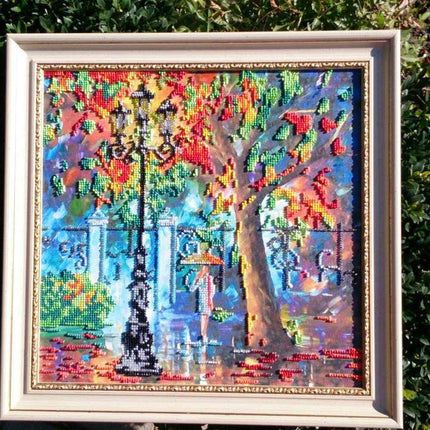 Canvas for bead embroidery "Evening Promenade" 11.8"x11.8" / 30.0x30.0 cm