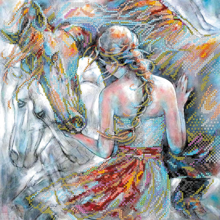 Canvas for bead embroidery "Faithfull" 11.8"x11.8" / 30.0x30.0 cm