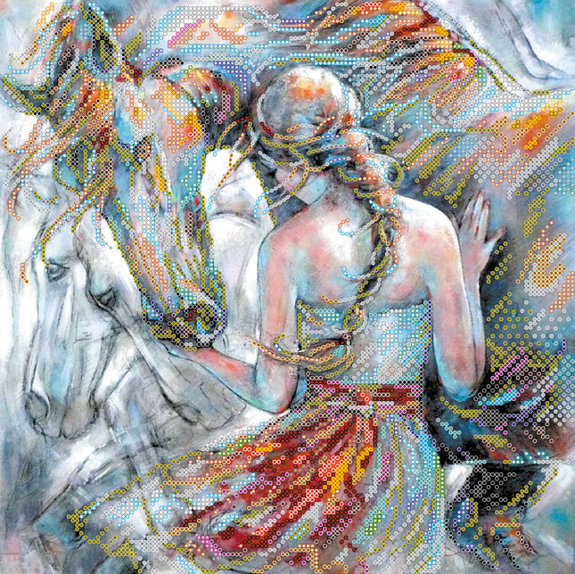 Canvas for bead embroidery "Faithfull" 11.8"x11.8" / 30.0x30.0 cm