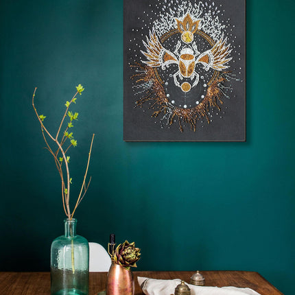DIY Bead Embroidery Kit "Scarab beetle" 9.1"x11.8" / 23.0x30.0 cm